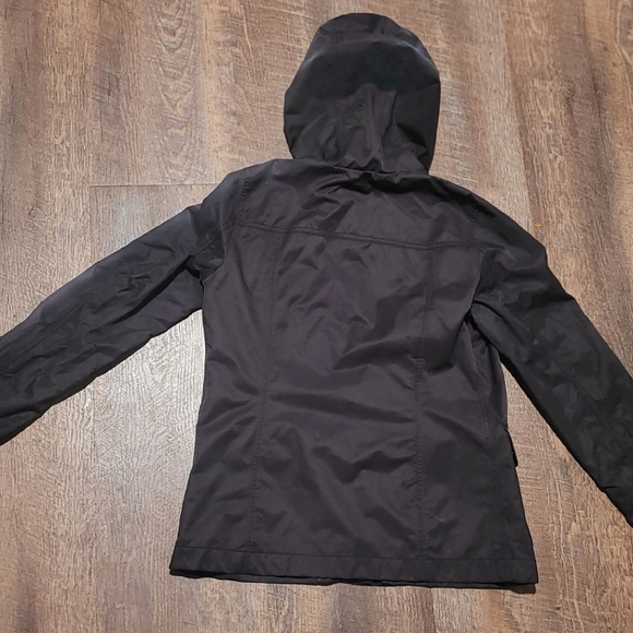 Women's Black Waterproof Hooded Raincoat - Picture 4 of 4